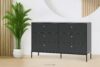 TILA Szeroka czarna komoda na nóżkach czarny - zdjęcie 2