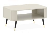 Stolik kawowy z ryflowaniem kremowy