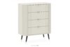 Wysoka komoda z ryflowaniem kremowy