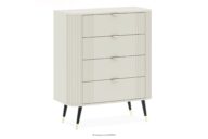 Wysoka komoda z ryflowaniem kremowy