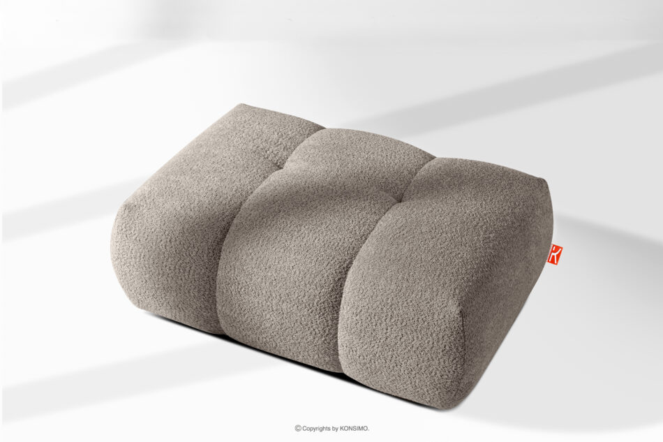 LIRA Puf w tkaninie boucle szary szary - zdjęcie 8