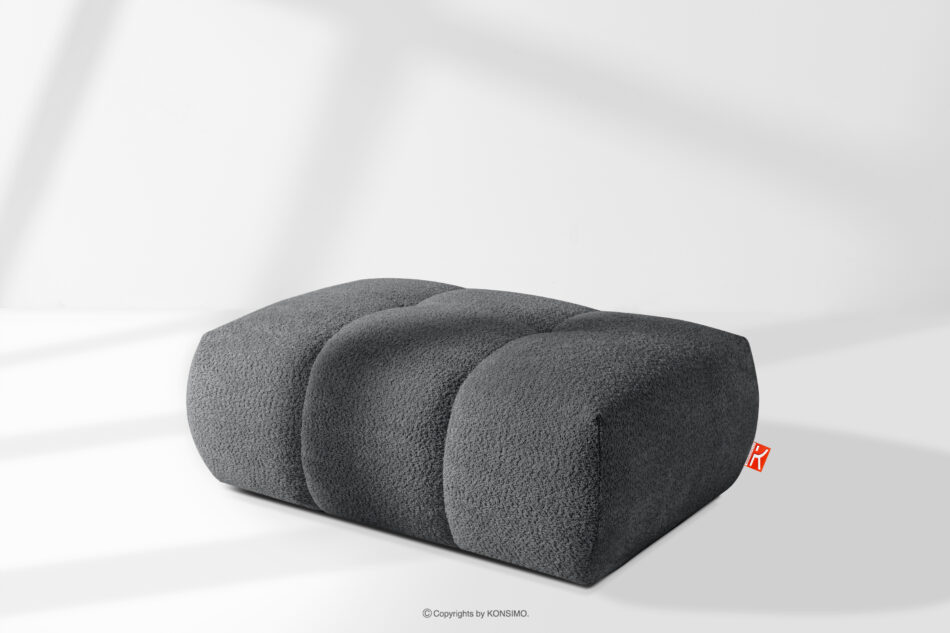 LIRA Puf boucle w stylu japandi ciemny szary ciemny szary - zdjęcie 7