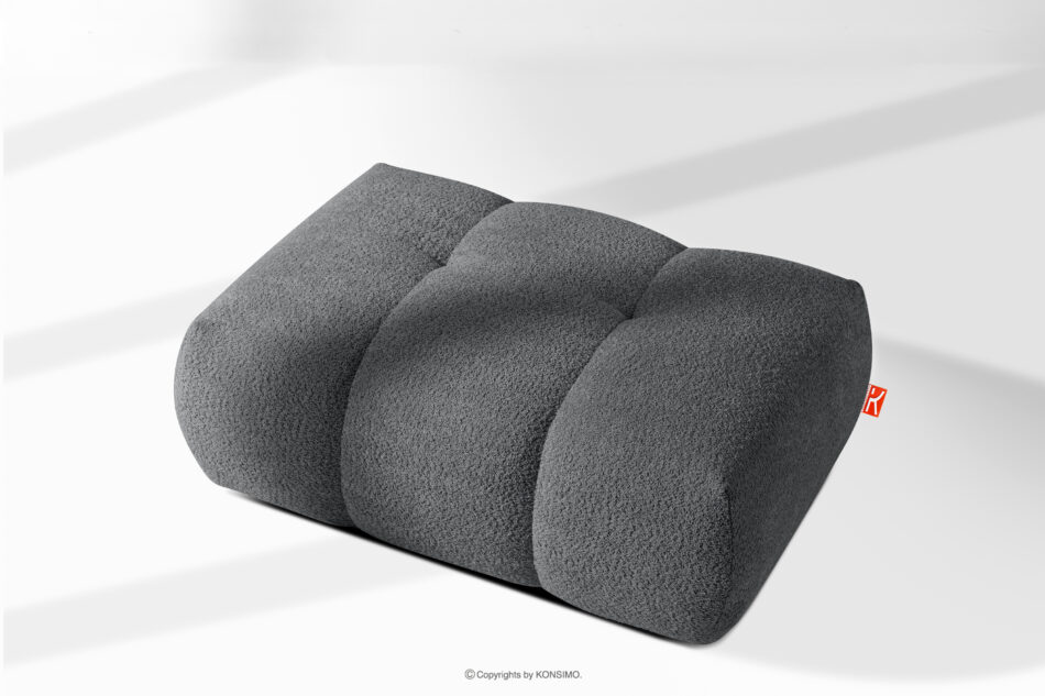 LIRA Puf boucle w stylu japandi ciemny szary ciemny szary - zdjęcie 8