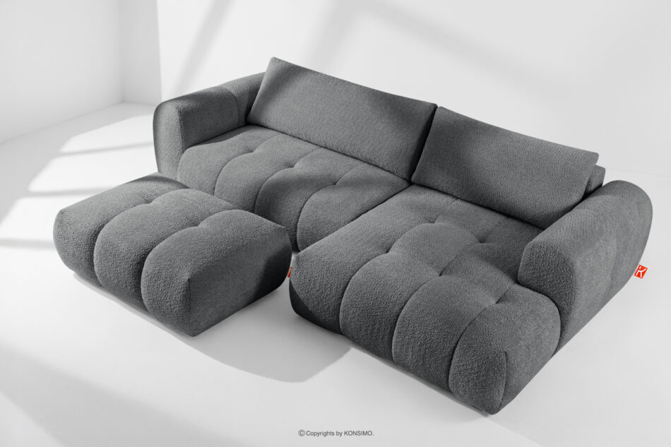 LIRA Puf boucle w stylu japandi ciemny szary ciemny szary - zdjęcie 9