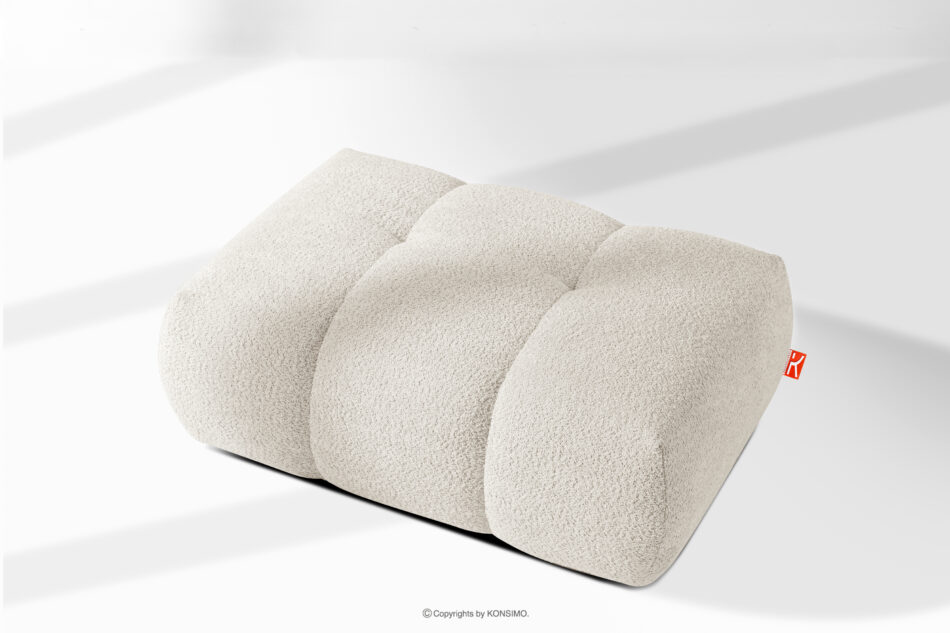 LIRA Puf w tkaninie boucle biały biały - zdjęcie 8