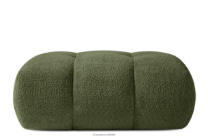 LIRA, https://konsimo.pl/kolekcja/lira/ Puf boucle w stylu japandi oliwkowy oliwkowy - zdjęcie