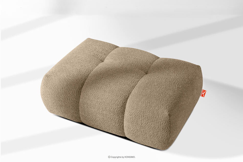 LIRA Puf w tkaninie boucle beżowy beżowy - zdjęcie 8