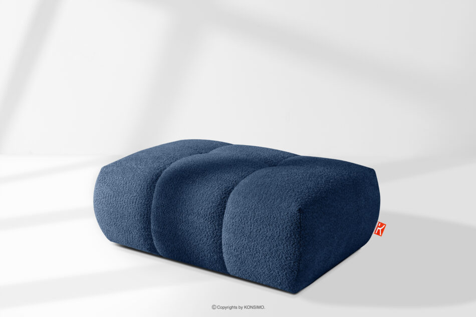 LIRA Puf boucle w stylu japandi granatowy granatowy - zdjęcie 7