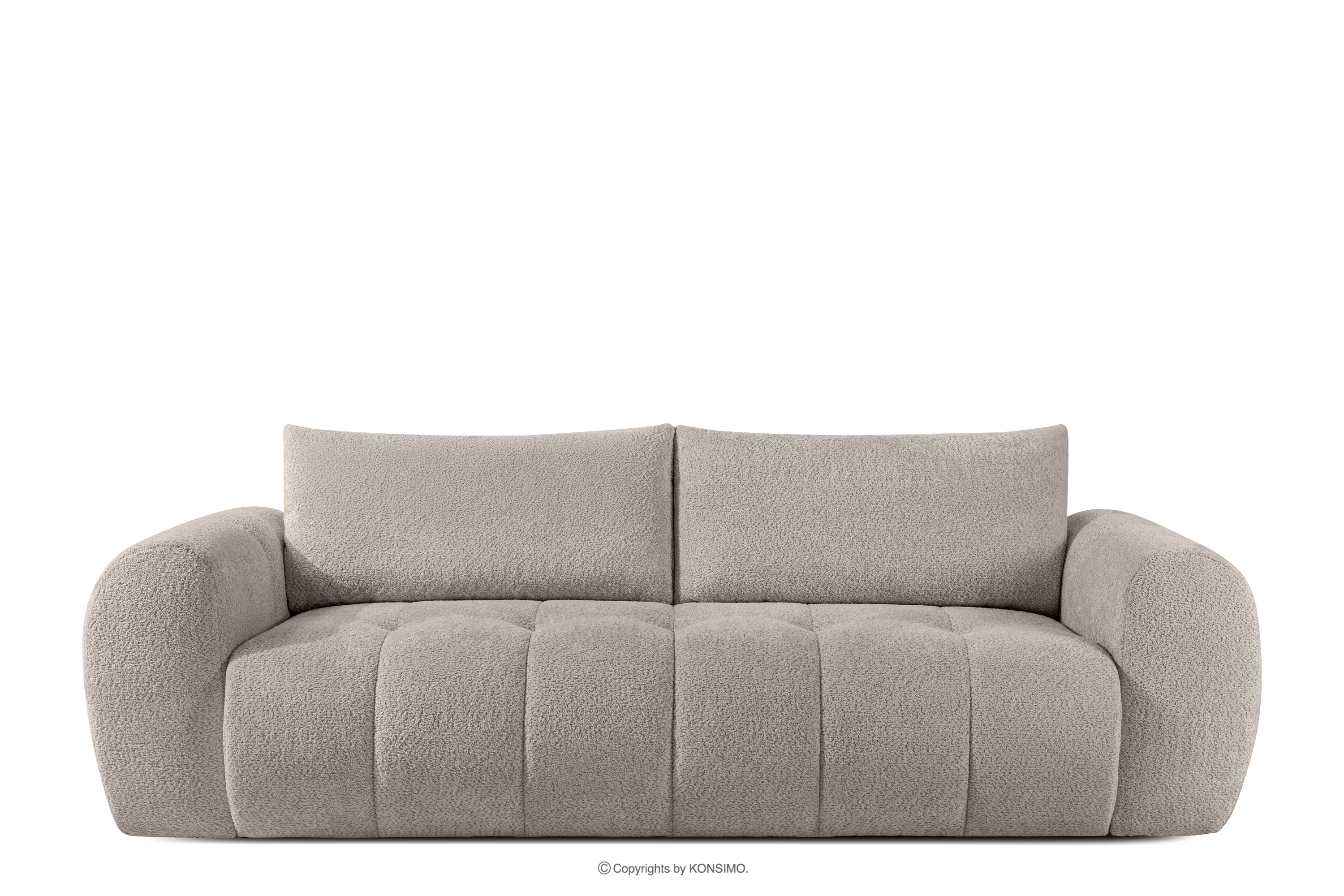 Sofa trzyosobowa w tkaninie boucle szary LIRA