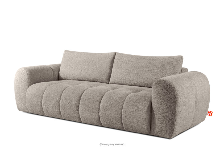 LIRA Sofa trzyosobowa w tkaninie boucle szary szary - zdjęcie 3