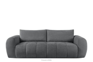 LIRA, https://konsimo.pl/kolekcja/lira/ Sofa boucle w stylu japandi ciemny szary ciemny szary - zdjęcie