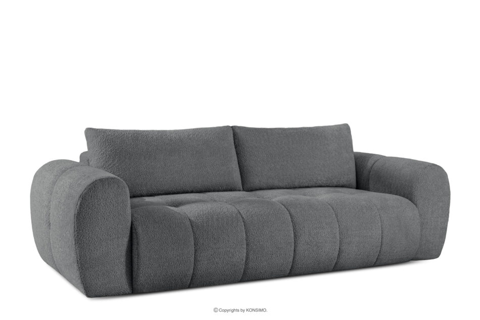 LIRA Sofa boucle w stylu japandi ciemny szary ciemny szary - zdjęcie 2