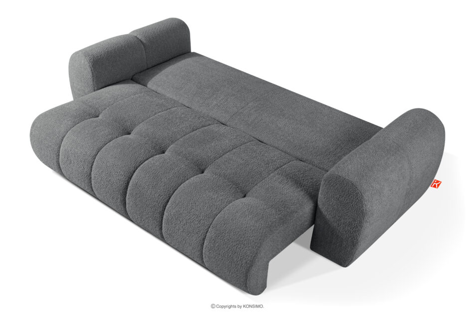 LIRA Sofa boucle w stylu japandi ciemny szary ciemny szary - zdjęcie 5