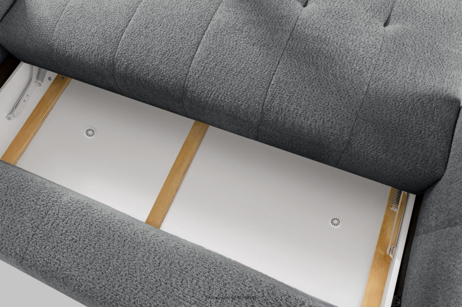 LIRA Sofa boucle w stylu japandi ciemny szary ciemny szary - zdjęcie 15