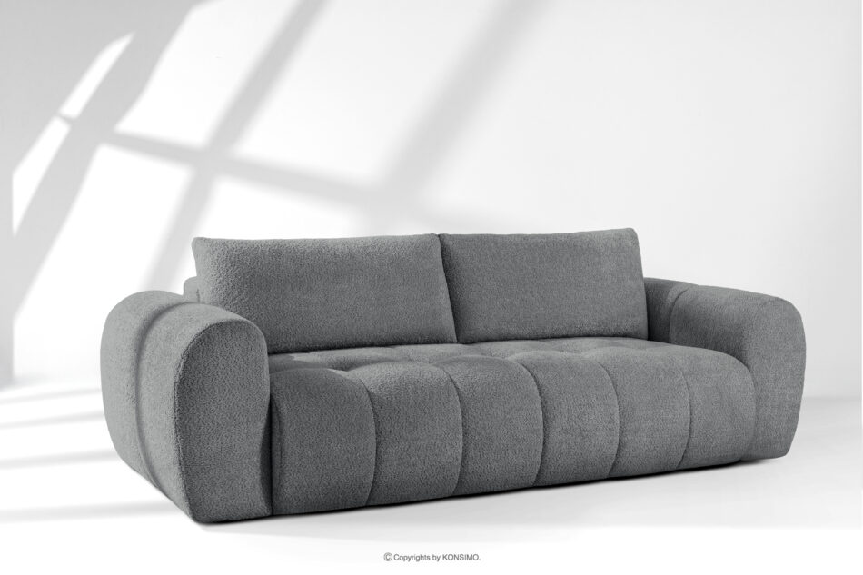 LIRA Sofa boucle w stylu japandi ciemny szary ciemny szary - zdjęcie 1