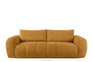 Sofa boucle w stylu japandi miodowy