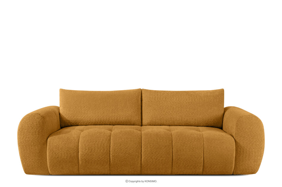 LIRA Sofa boucle w stylu japandi miodowy miodowy - zdjęcie 0