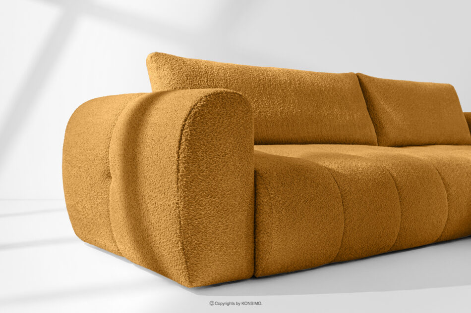 LIRA Sofa boucle w stylu japandi miodowy miodowy - zdjęcie 13