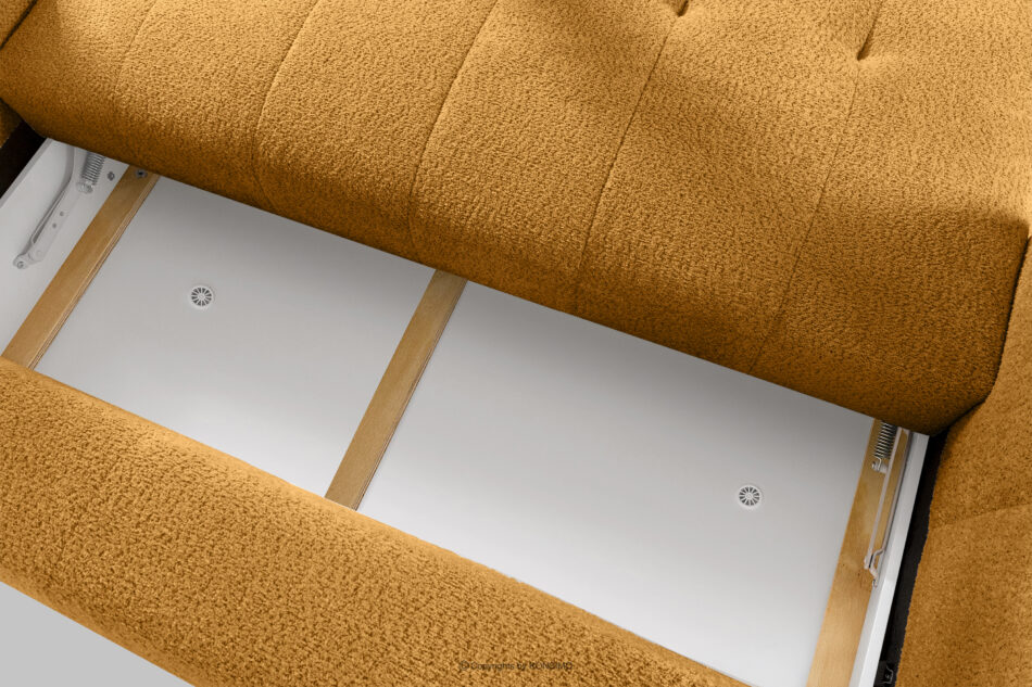 LIRA Sofa boucle w stylu japandi miodowy miodowy - zdjęcie 15