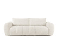 Sofa trzyosobowa w tkaninie boucle biały