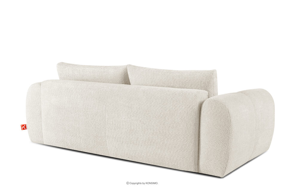 LIRA Sofa trzyosobowa w tkaninie boucle biały biały - zdjęcie 4