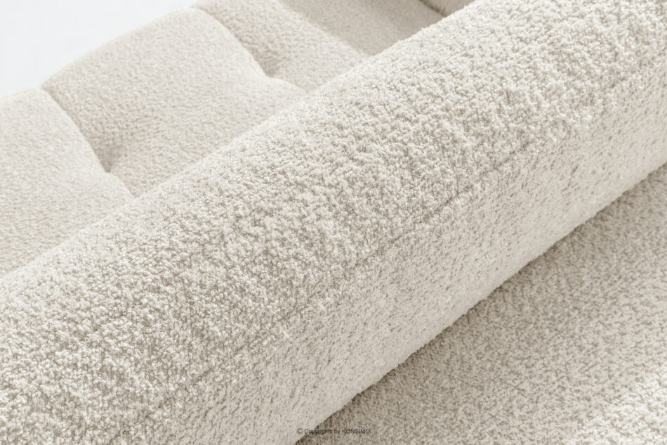 LIRA Sofa trzyosobowa w tkaninie boucle biały biały - zdjęcie 12