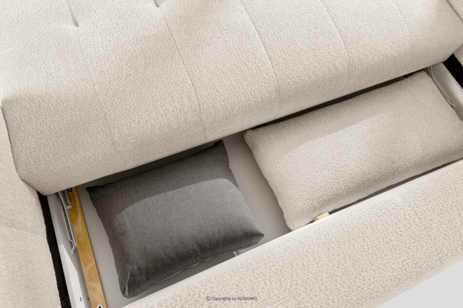 LIRA Sofa trzyosobowa w tkaninie boucle biały biały - zdjęcie 16