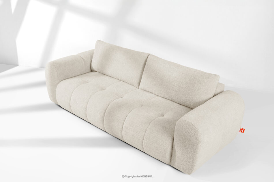 LIRA Sofa trzyosobowa w tkaninie boucle biały biały - zdjęcie 19