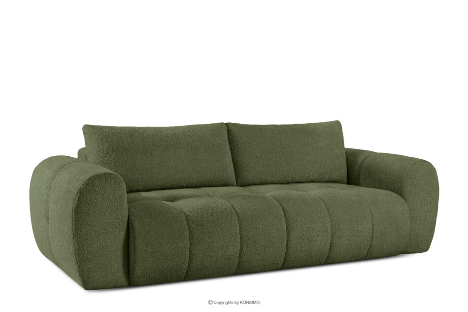 LIRA Sofa boucle w stylu japandi oliwkowy oliwkowy - zdjęcie 2