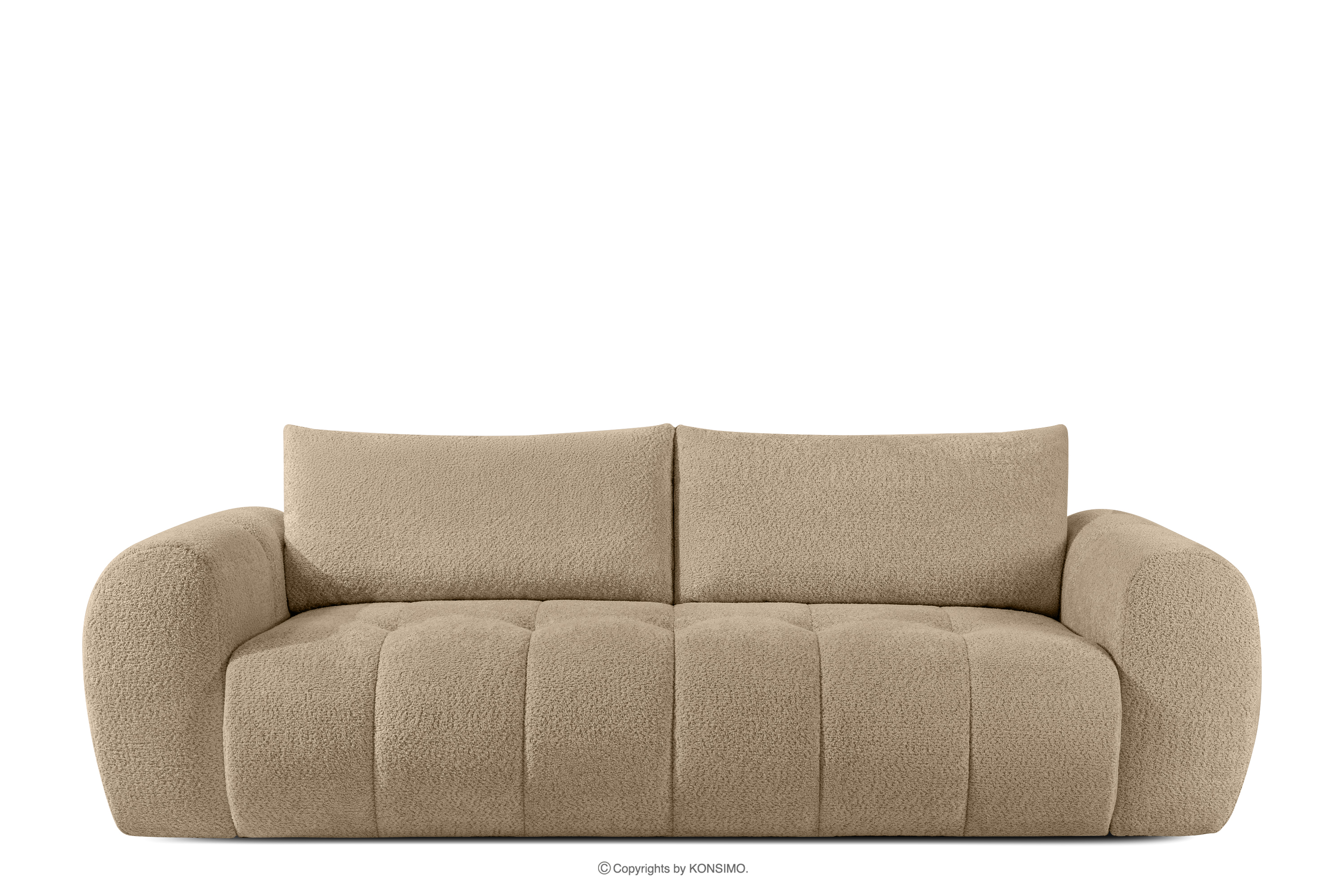 Sofa trzyosobowa w tkaninie boucle beżowy LIRA