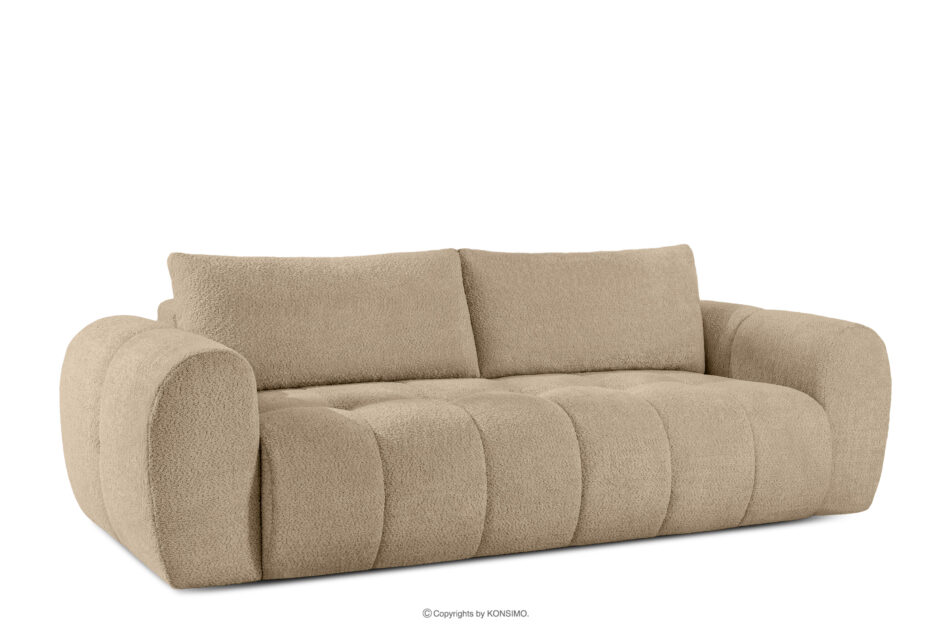LIRA Sofa trzyosobowa w tkaninie boucle beżowy beżowy - zdjęcie 2