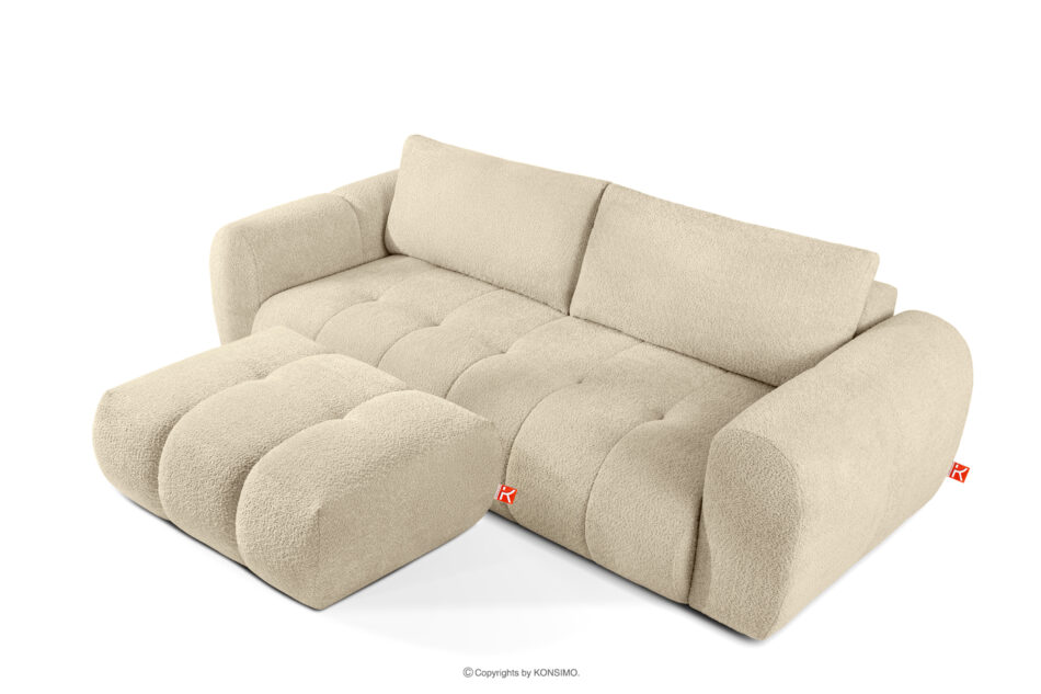LIRA Sofa trzyosobowa w tkaninie boucle jasny beżowy jasny beżowy - zdjęcie 7