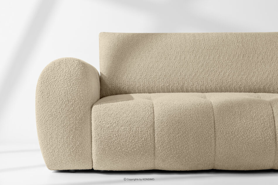 LIRA Sofa trzyosobowa w tkaninie boucle jasny beżowy jasny beżowy - zdjęcie 8