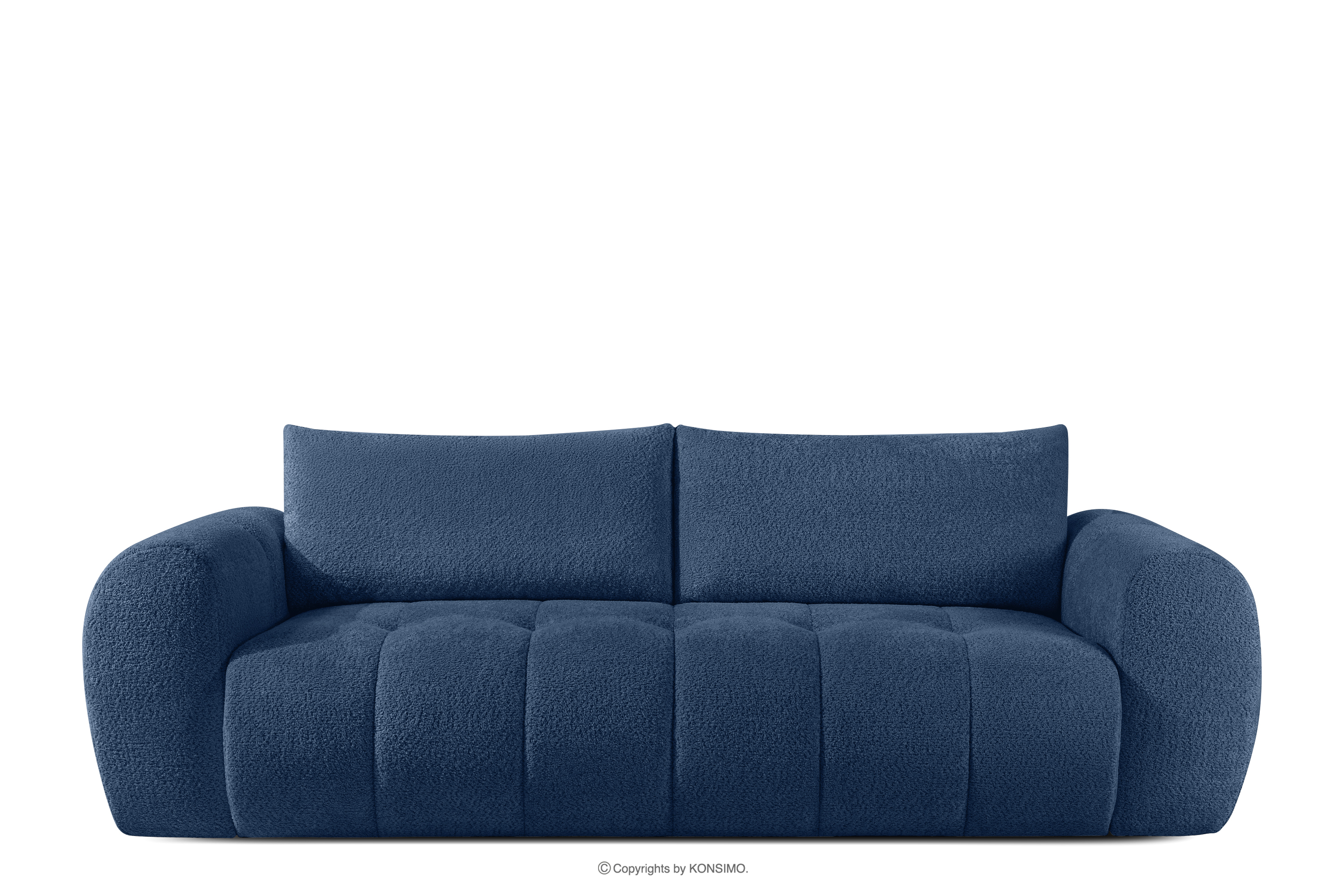 Sofa boucle w stylu japandi granatowy LIRA