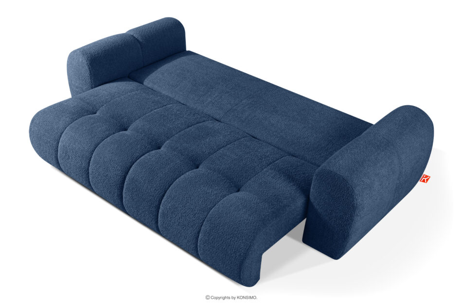 LIRA Sofa boucle w stylu japandi granatowy granatowy - zdjęcie 5