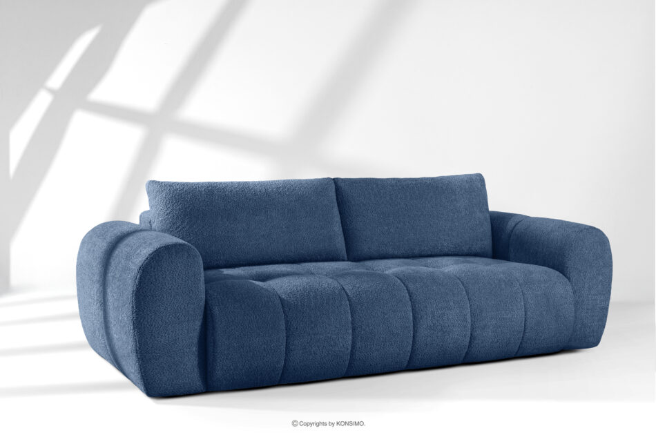 LIRA Sofa boucle w stylu japandi granatowy granatowy - zdjęcie 1