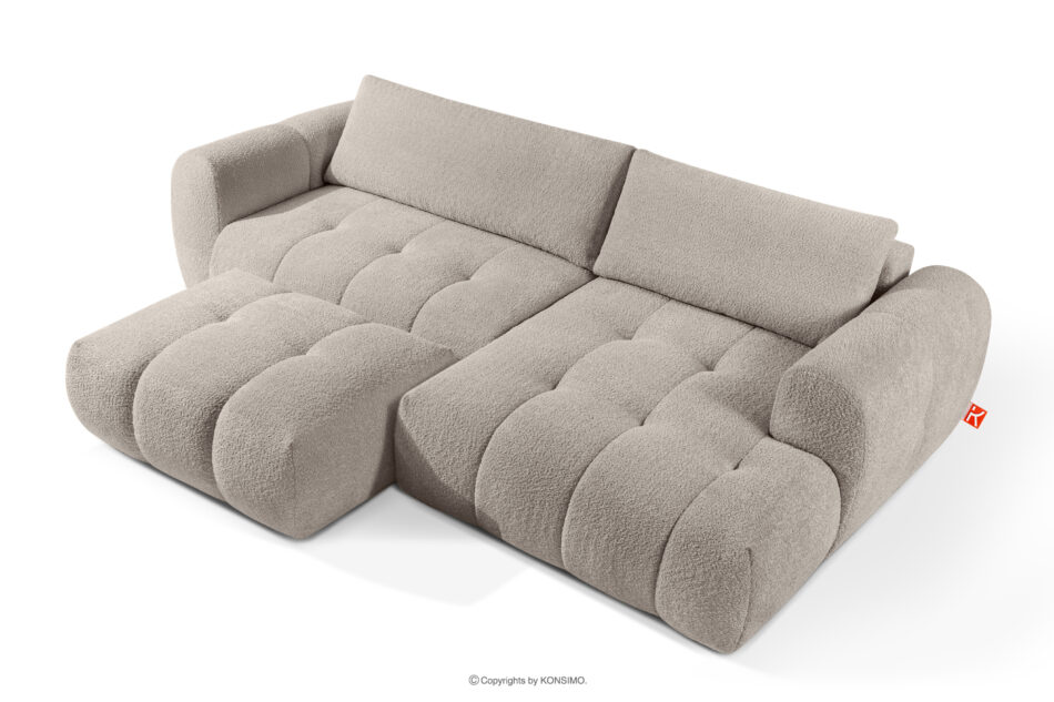 LIRA Narożnik w tkaninie boucle szary prawy szary - zdjęcie 7