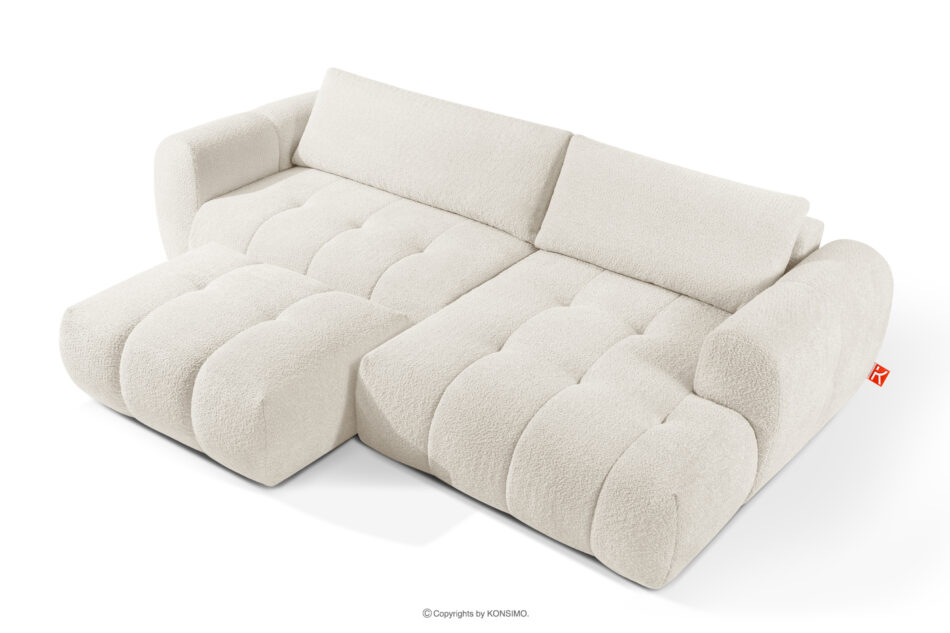 LIRA Narożnik w tkaninie boucle biały prawy biały - zdjęcie 7