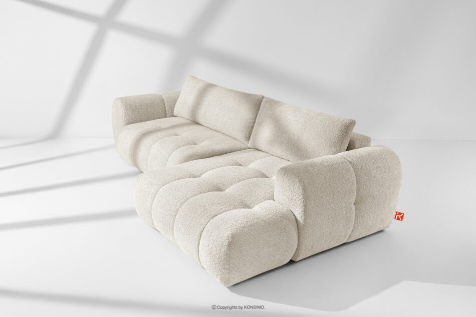 LIRA Narożnik w tkaninie boucle biały prawy biały - zdjęcie 18