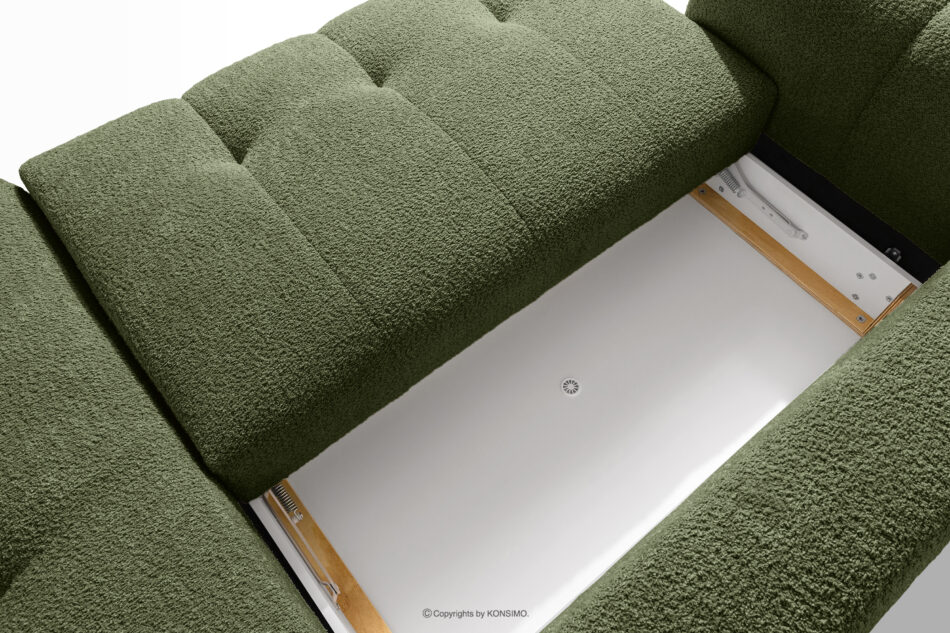 LIRA Narożnik boucle w stylu japandi oliwkowy prawy oliwkowy - zdjęcie 15