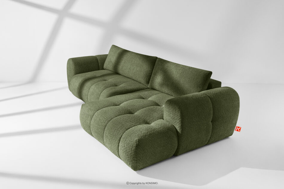 LIRA Narożnik boucle w stylu japandi oliwkowy prawy oliwkowy - zdjęcie 18