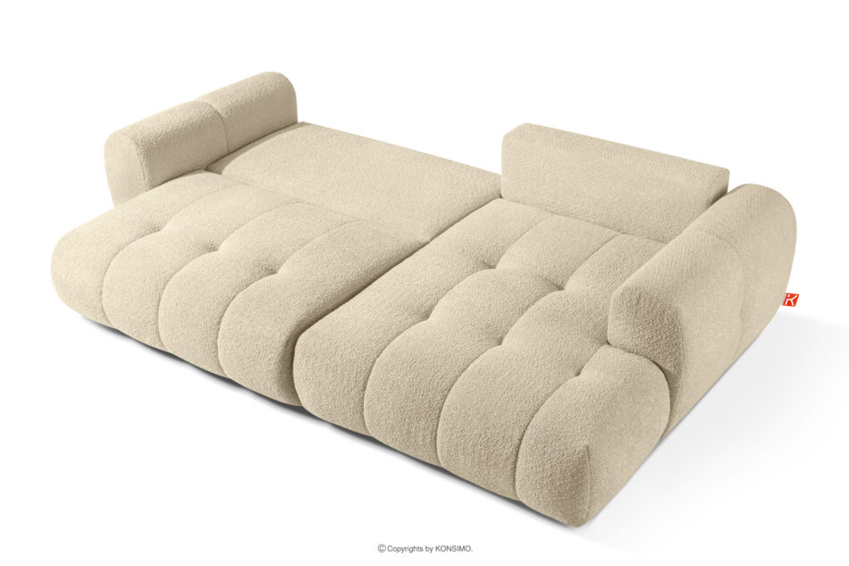 LIRA Narożnik w tkaninie boucle jasny beżowy prawy jasny beżowy - zdjęcie 5