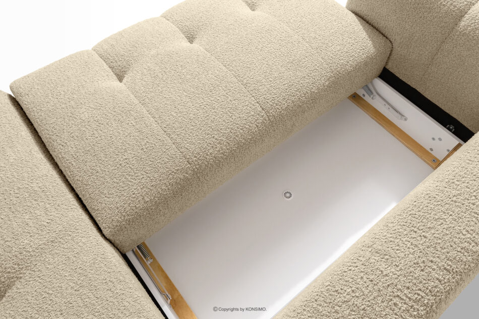 LIRA Narożnik w tkaninie boucle jasny beżowy prawy jasny beżowy - zdjęcie 15