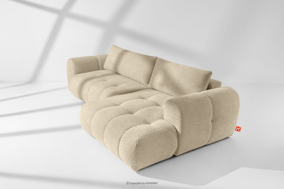 LIRA Narożnik w tkaninie boucle jasny beżowy prawy jasny beżowy - zdjęcie 18