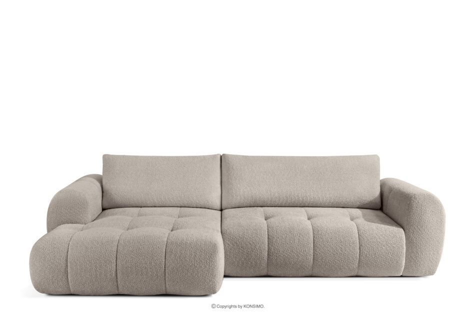 LIRA Narożnik w tkaninie boucle szary lewy szary - zdjęcie 0