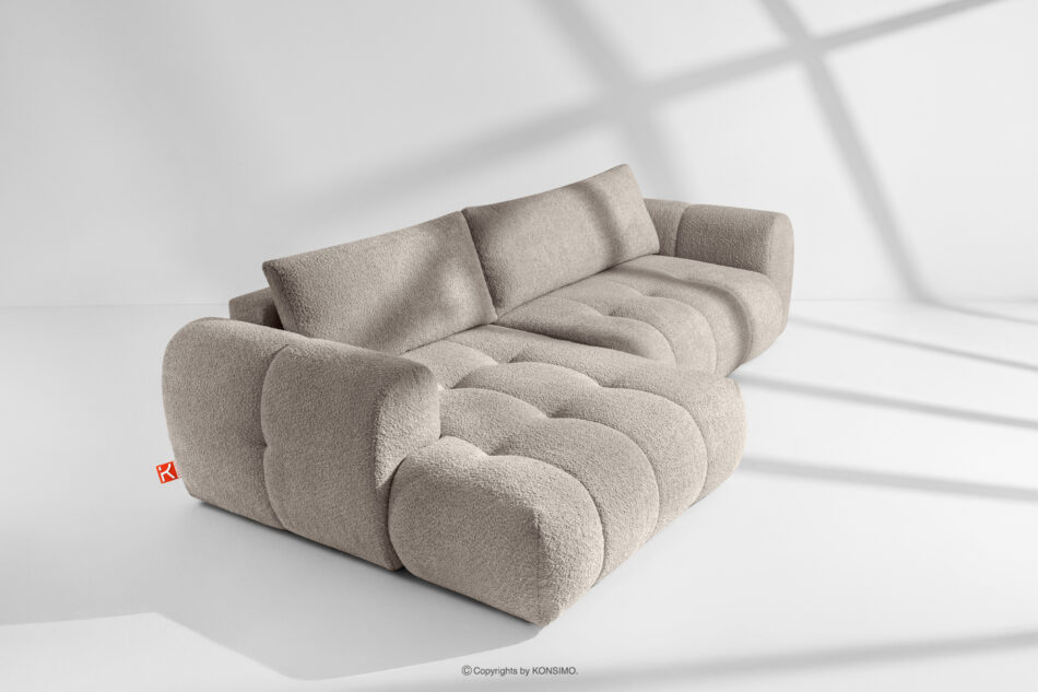 LIRA Narożnik w tkaninie boucle szary lewy szary - zdjęcie 18