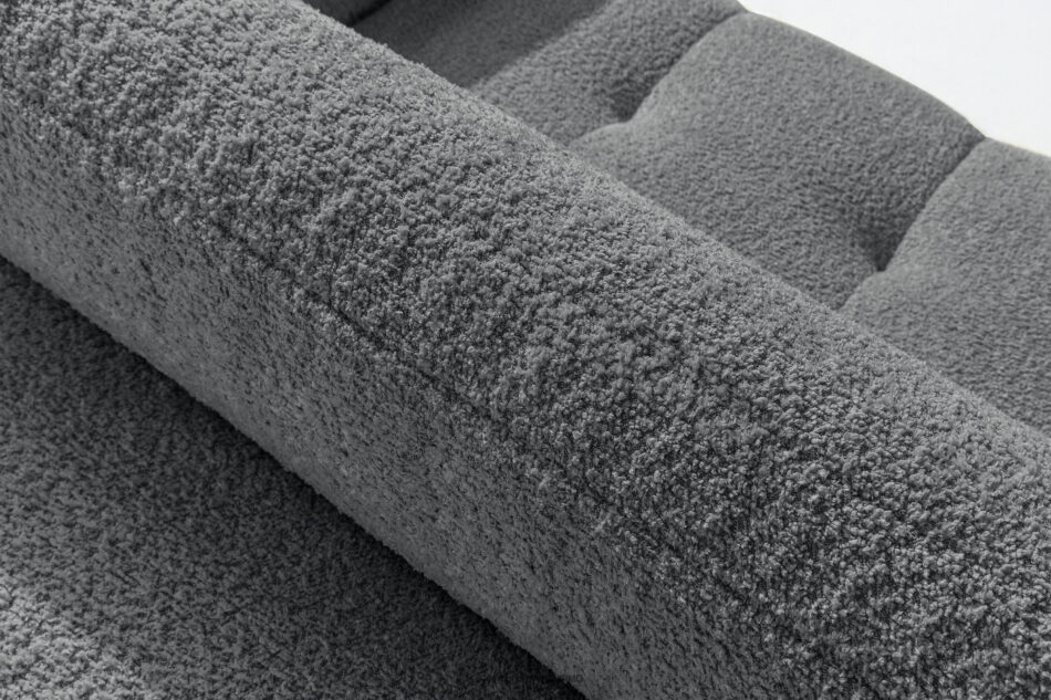 LIRA Narożnik boucle w stylu japandi ciemny szary lewy ciemny szary - zdjęcie 12