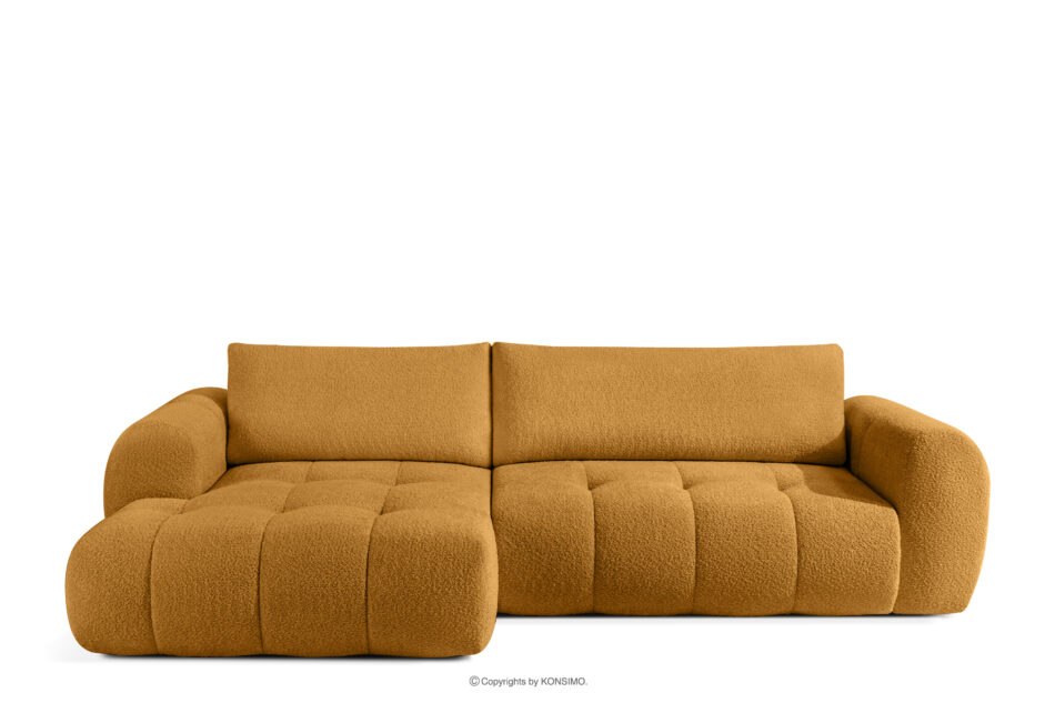 LIRA Narożnik boucle w stylu japandi miodowy lewy miodowy - zdjęcie 0