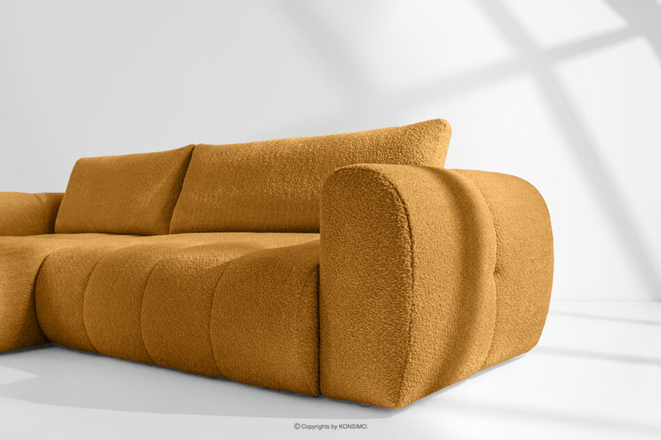 LIRA Narożnik boucle w stylu japandi miodowy lewy miodowy - zdjęcie 13