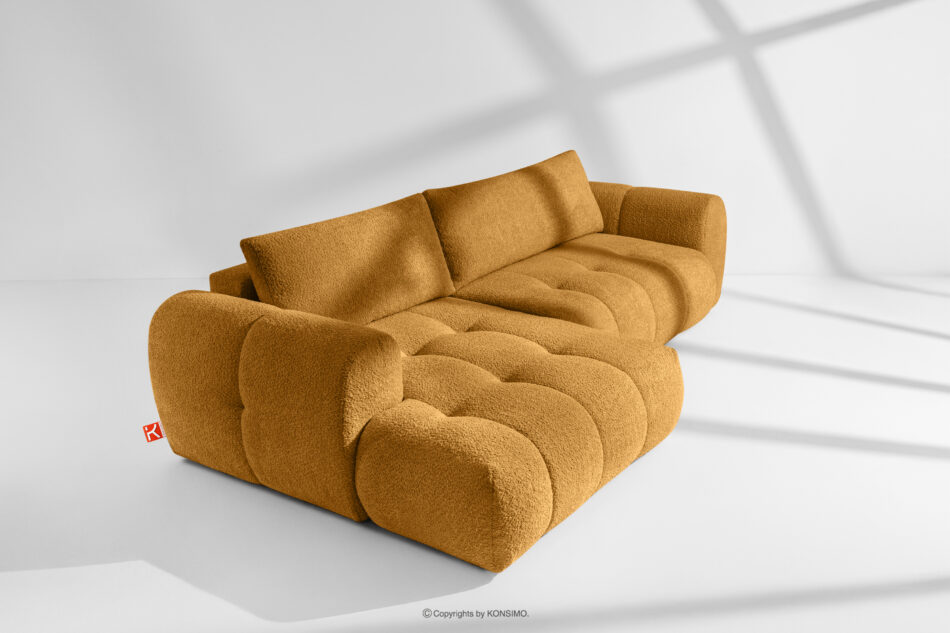 LIRA Narożnik boucle w stylu japandi miodowy lewy miodowy - zdjęcie 18